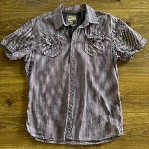 💗 No Excess Men's Plaid Button-Down Shirt 💗